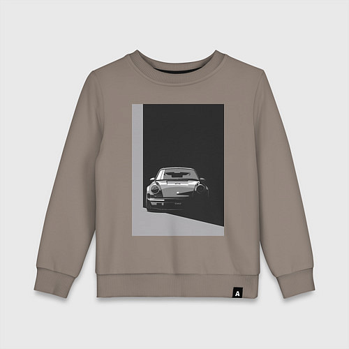 Детский свитшот Porsche 911 легендарный автомобиль / Утренний латте – фото 1
