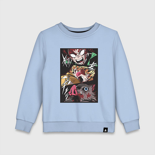 Детский свитшот Тандзиро Зеницу Инозука манга Клинок рассекающий д / Мягкое небо – фото 1
