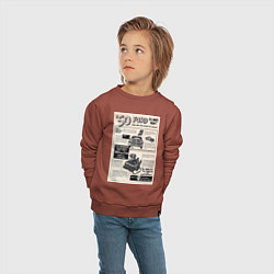Свитшот хлопковый детский Ford ретро, цвет: кирпичный — фото 2
