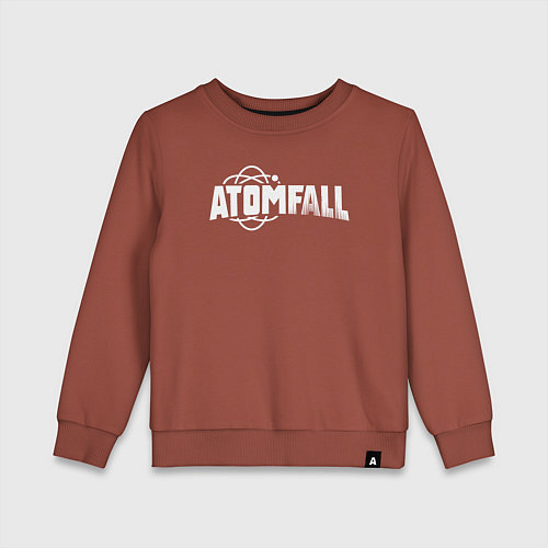 Детский свитшот Atomfall logo / Кирпичный – фото 1