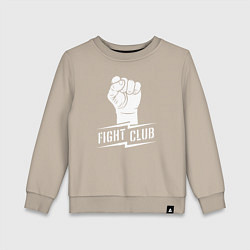 Свитшот хлопковый детский Клуб бойцов, цвет: миндальный