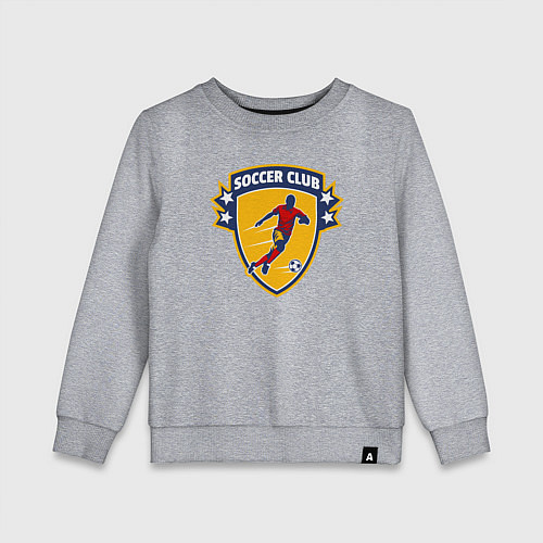 Детский свитшот Soccer club / Меланж – фото 1