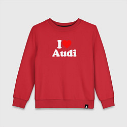 Свитшот хлопковый детский I love Audi, цвет: красный