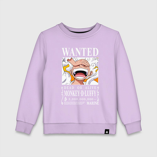 Детский свитшот Monkey D Luffy - wanted / Лаванда – фото 1