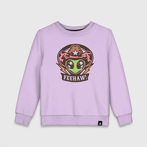 Детский свитшот Инопланетянин ковбой / Лаванда – фото 1