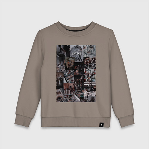 Детский свитшот Художник коллаж / Утренний латте – фото 1