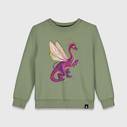 Свитшот хлопковый детский HOMM3 Faerie Dragon, цвет: авокадо