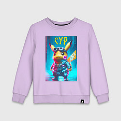 Детский свитшот Cyber Pikachu - ai art fantasy