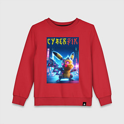 Детский свитшот Cyber Pikachu - ai art fantasy