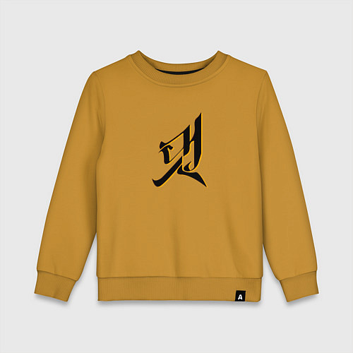 Детский свитшот Лого Ateez / Горчичный – фото 1