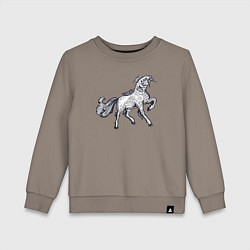 Свитшот хлопковый детский Рыбоконь, цвет: утренний латте