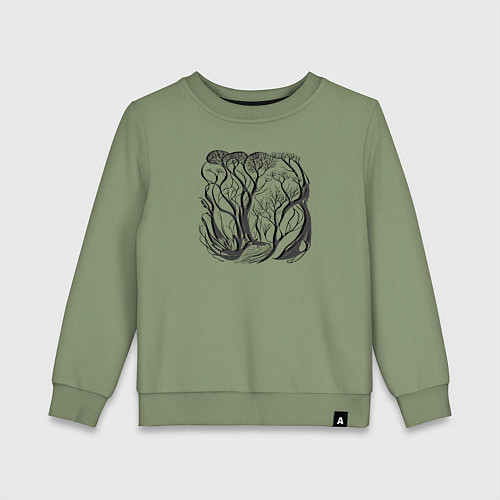 Детский свитшот Природа и деревья в стиле модерн / Авокадо – фото 1