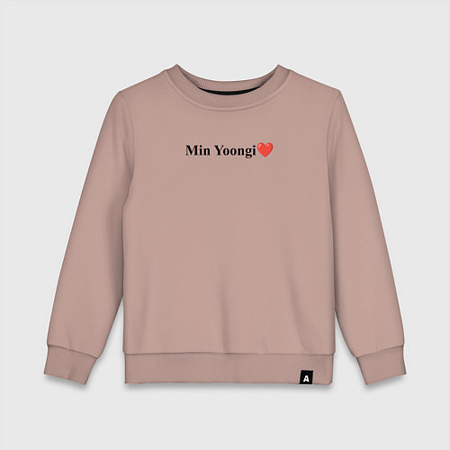 Детский свитшот BTS Min Yoongi / Пыльно-розовый – фото 1