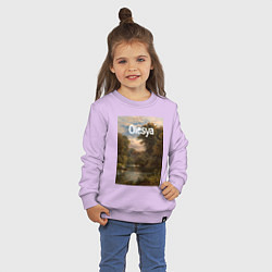 Свитшот хлопковый детский Olesya река, цвет: лаванда — фото 2