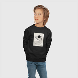 Свитшот хлопковый детский Абстрактная картина Perfectly Enough, цвет: черный — фото 2