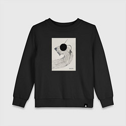 Свитшот хлопковый детский Абстрактная картина Perfectly Enough, цвет: черный