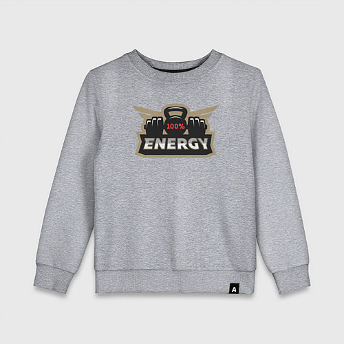 Детский свитшот Сто процентов энергии / Меланж – фото 1