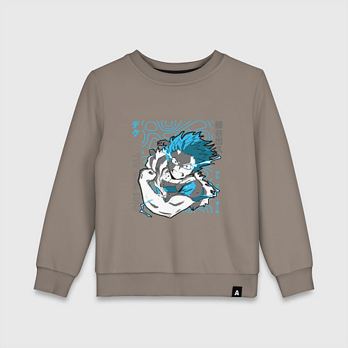 Детский свитшот Моя геройская академия One for all Деку / Утренний латте – фото 1