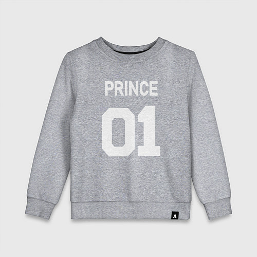 Детский свитшот Футбольная надпись 01 принц / Меланж – фото 1