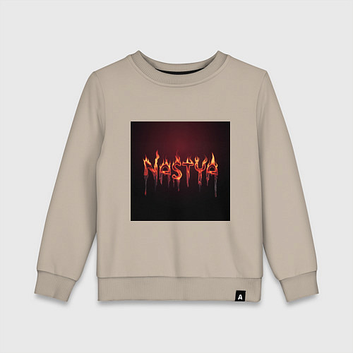 Детский свитшот Огненное имя Настя / Миндальный – фото 1
