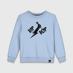 Свитшот хлопковый детский Хип-хоп музыка, цвет: мягкое небо