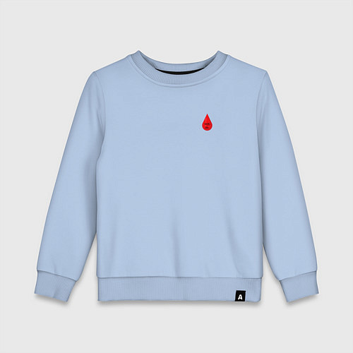 Детский свитшот Группа крови: третья отрицательная / Мягкое небо – фото 1