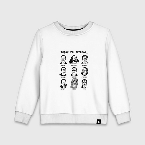 Детский свитшот Today Im feeling / Белый – фото 1
