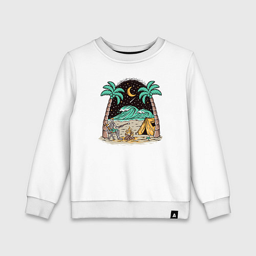 Детский свитшот Отдых у моря / Белый – фото 1