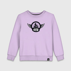 Свитшот хлопковый детский Свободные гонщики, цвет: лаванда