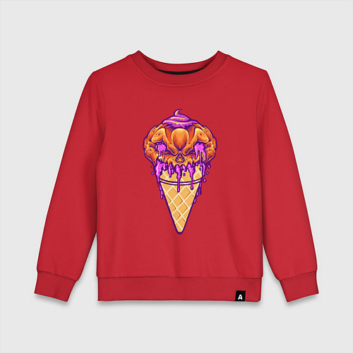 Детский свитшот Halloween ice cream / Красный – фото 1