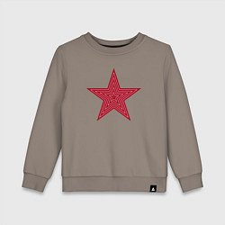 Свитшот хлопковый детский USSR red star, цвет: утренний латте