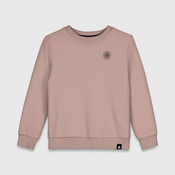 Свитшот хлопковый детский Сокрушу пред ним врагов его КЦК черный на узорном, цвет: пыльно-розовый