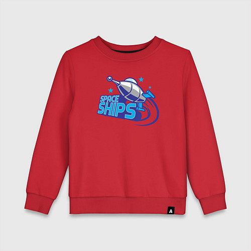 Детский свитшот Космические корабли / Красный – фото 1