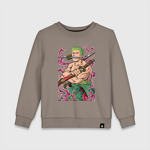 Детский свитшот Ван-пис Зоро пират / Утренний латте – фото 1