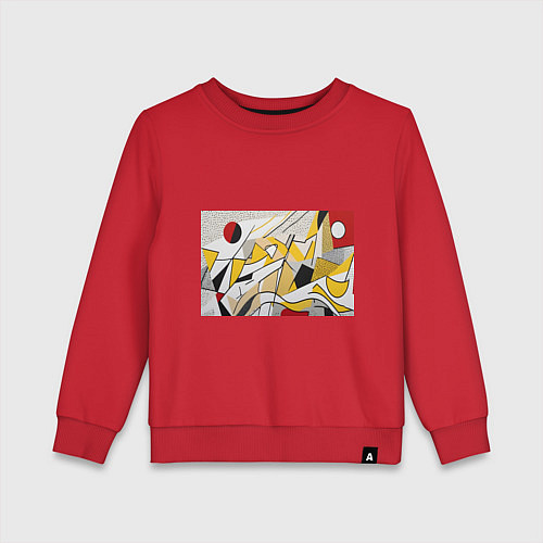 Детский свитшот Абстракция поп-арт геометрия / Красный – фото 1