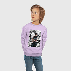 Свитшот хлопковый детский Магическая битва Маки Дзэнин коллаж, цвет: лаванда — фото 2