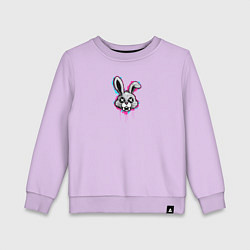 Свитшот хлопковый детский Заяц злой монстр, цвет: лаванда