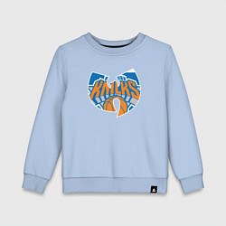 Свитшот хлопковый детский Wu-tang knicks, цвет: мягкое небо