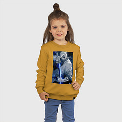 Свитшот хлопковый детский Ван-Пис Рюма Симоцуки, цвет: горчичный — фото 2