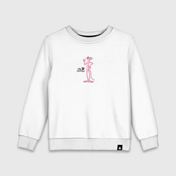 Свитшот хлопковый детский Pink panther dance, цвет: белый