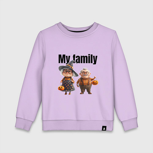 Детский свитшот Моя семья / Лаванда – фото 1