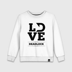 Свитшот хлопковый детский Deadlock love classic, цвет: белый