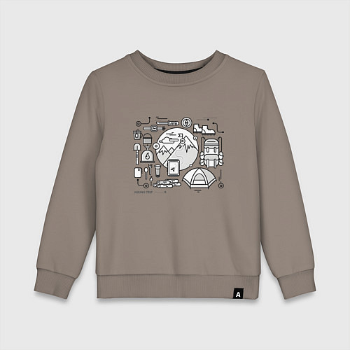 Детский свитшот Hiking trip / Утренний латте – фото 1