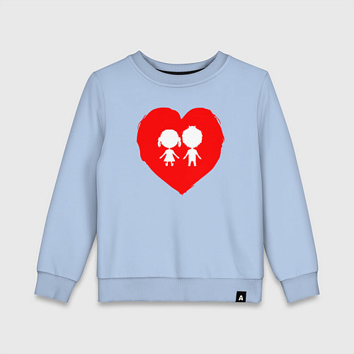 Детский свитшот Алое сердце / Мягкое небо – фото 1