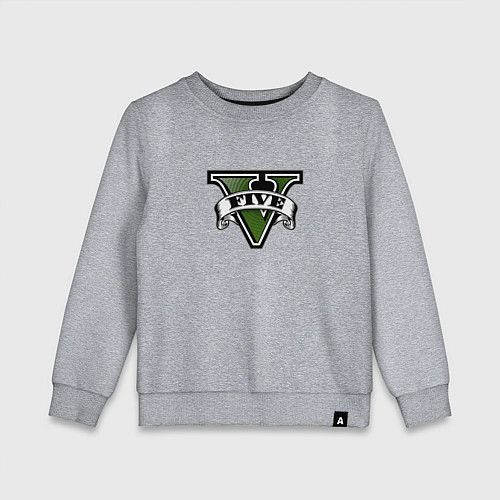 Детский свитшот Grand Theft Auto V logo / Меланж – фото 1