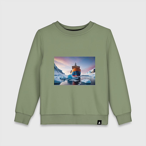 Детский свитшот Северный морской путь / Авокадо – фото 1