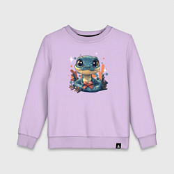 Свитшот хлопковый детский Змайка, цвет: лаванда