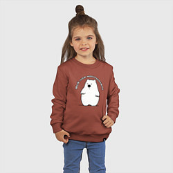 Свитшот хлопковый детский Контроль ситуации, цвет: кирпичный — фото 2