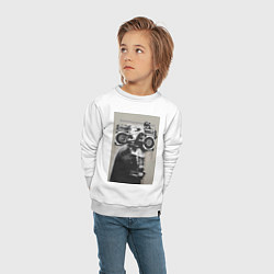 Свитшот хлопковый детский Бэнкси Дарт Вейдер музыка, цвет: белый — фото 2