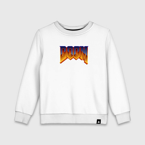 Детский свитшот Doom logotype / Белый – фото 1